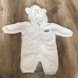 Patagonia Cozy White Fleece One Piece